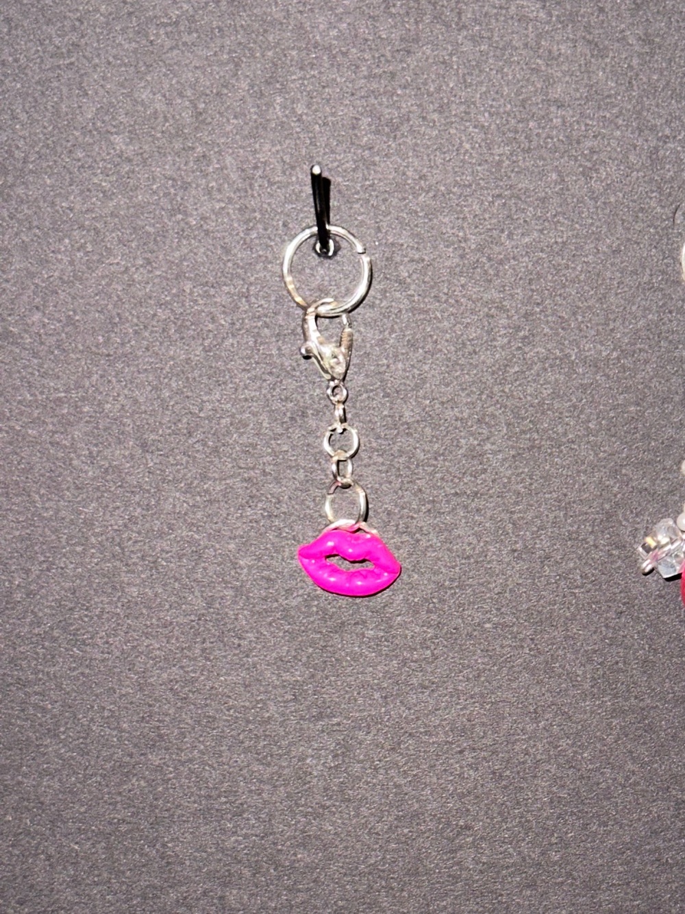 Lipgloss charm - lips kiss pink lips charm accessory
3/$15